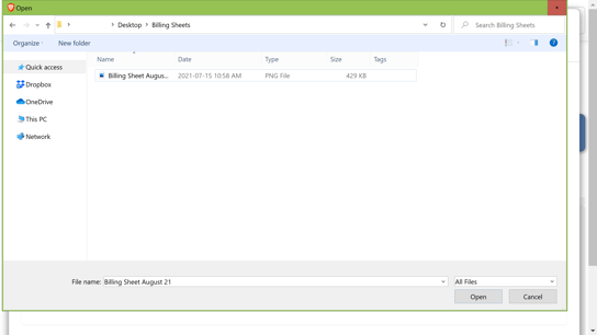 Desktop upload choice